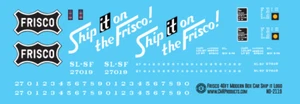 N Scale - Frisco (SLSF) 40ft Modern Box Car Decals - Picture 1 of 2