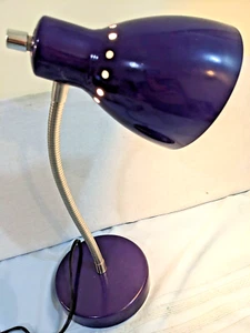Deep Purple Desk Lamp 17''h light flexible 12 chrome adjustable metal neck - Picture 1 of 9