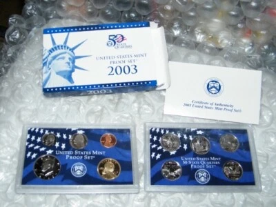 2003-S United States Mint Proof Set  w/ COA 10 Coin Set in Original Box - Image 1 of 4