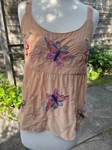Vintage Sportsgirl Beaded Butterfly Top, Size 8 - Picture 1 of 11