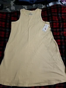 Secret Treasures Women's Yellow Tank Chemise Nightshirt size medium (8-10) (Eb11 - Picture 1 of 3