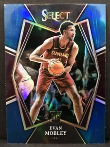 EVAN MOBLEY 2021-22 Panini Select Premier Level Blue Prizm RC No. 110 Cavaliers - Picture 1 of 2