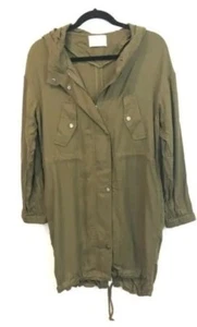 Love Tree Size L Longline Hooded Lightweight Green Military Utility Jacket Parka - Picture 1 of 15