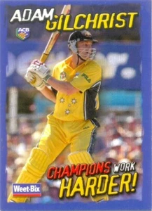Weet-Bix Champions Work Harder Cricket card - Adam Gilchrist - Picture 1 of 1