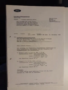 ABE/ UE von Ford über RS Räder beim Escort XR3i aus 1982 - Bild 1 von 1