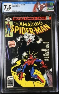 CGC 7,5 weiße Seiten erstaunlicher Spider-Man 194 1. schwarze Katze Bronzezeit 🙂 ASM - Bild 1 von 2