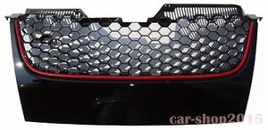 VW 05-08 GOLF MK5 V GTI JETTA Grille BK/Red FRONT BUMPER GRILLE w/o Logo Base - Picture 1 of 1