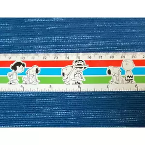 Vintage 1965 Snoopy Peanuts Charlie Brown 12" Metal Hallmark Cards Ruler 995A - Picture 1 of 2