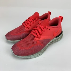 Nike Womens Odyssey React 2 Flyknit Red Running Shoes AH1016-800 Size 6.5 - Picture 1 of 6