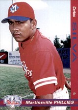 1998 Martinsville Phillies Grandstand #27 Carlos Silva Bolivar Venezuela VZ Card