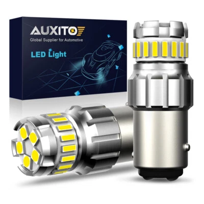 AUXITO 1157 7507 LED Turn Signal Brake Reverse Parking Light Bulb White CANBUS - Image 1 of 4