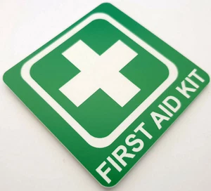 1st First Aid Kit Sign Plaque Laser Engraved for Kitchen Office Car Workplace - Picture 1 of 12