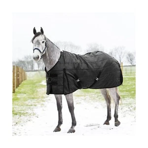 HORZE Nevada Medium Weight Stable Blanket 200g 78 in Black - Picture 1 of 9