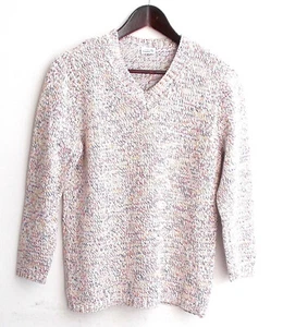 Damen Strick Pullover weiß bunt meliert ca. Gr. 40 v. Atelier Creation - Picture 1 of 2