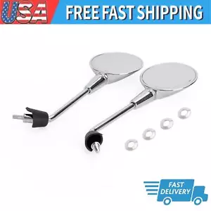 PAIR Chrome Mirror For Vespa GTS HPE, Sprint, Primavera, 50, 125, 150, Elettrica - Picture 1 of 8