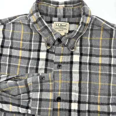 LL Bean Slim Fit Men's Long Sleeve Scotch Plaid Flannel L Button Down Outdoor - Image 1 of 4