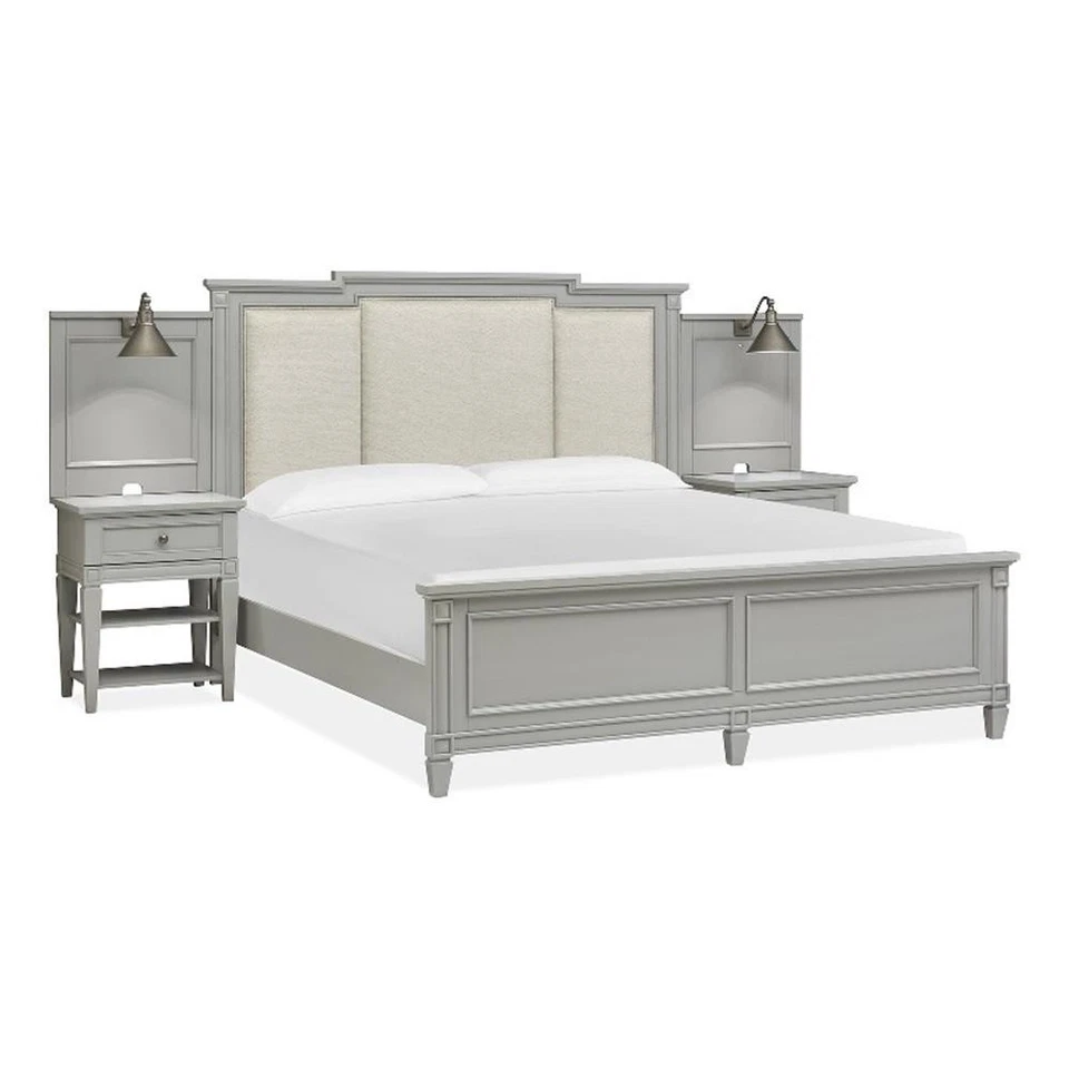 Magnussen Home Glenbrook Pebble California King Upholstered Wall Bed Foto 1 de 1