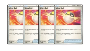4x Ultra Ball 196/198 Scarlet & Violet Pokemon TCG 4x Playset - Bild 1 von 2