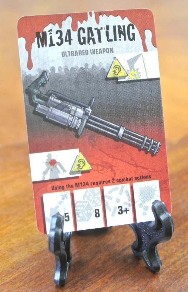ZOMBICIDE Board Game Promo M134 GATLING Weapon Card Expansion Bonus CMON Expo - Image 1 of 1