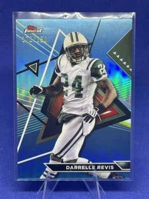 2023 Topps Composite #224 Darrelle Revis Finest Sky Blue Refractor /250 – Jets - Image 1 of 4