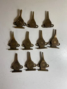Antique Vintage Window Sash Locks Latch Brass Hardware Lot of 10 - Picture 1 of 9