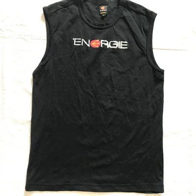 ENERGIE JEANS ITALIAN DADE MEN'S TANK T-SHIRT TOP BLACK LARGE EU - MEDIUM US - Image 1 of 4