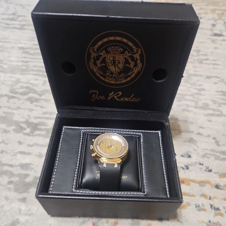 Men's Joe Rodeo JJM9 2.20ct. approx. 242 pcs. Diamonds Gold & Silver Swiss watch - Image 1 of 4