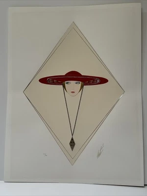ERTE SERIGRAPH SILKSCREEN SCREEN PRINT ART DECO WOMAN PORTRAIT SIGNED LIMITED - Image 1 of 4