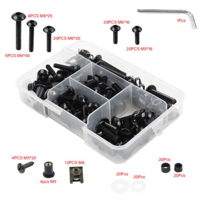 Screws Fairing Bolts Kit Fit For Kawasaki KLR250 1984-2005 KLR650 2005-2018 Foto 1 de 4