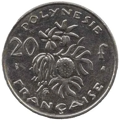 1998 POLINÉSIA FRANCESA - Moeda de 20 francos - Altamente colecionável 🤩 Moeda NÃO CIRCULADA - Imagem 1 de 2
