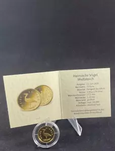 Deutschland Gedenkmünze 20 Euro 2020 D (München) Heimische Vögel Weißstorch Gold - Bild 1 von 2