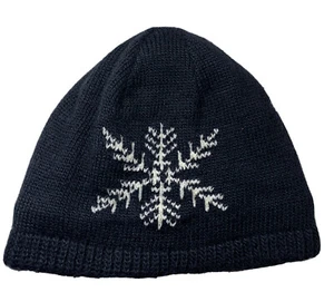 OUTBROOK Hat One Size Women Black Snowflake - Picture 1 of 4
