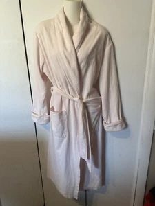 Laura Ashley Robe Womens Small Pink Fleece Full Length With Belt And Pockets - Picture 1 of 9