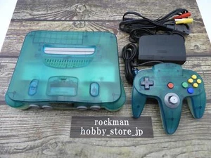 Nintendo 64 Console System Clear Blue Controller Limited Retro Video Game japan - Picture 1 of 10