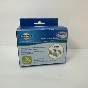 NEW 4 Pack PetSafe Drinkwell Replacement Carbon Filters #6 PAC00-13906 For Water - Picture 1 of 4