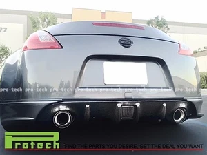 Rear Bumper Diffuser Lip Carbon Fiber for 2010-2016 NISSAN Z34 370Z Fairlady CF - Picture 1 of 2