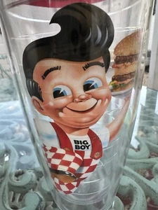 BOB'S BIG BOY Figure Collectible Hard Plastic WATER BOTTLE w Sipper Lid 7” Tall - Picture 1 of 4