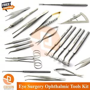 21Pcs Ophthalmic Blepharoplasty Kit Surgical Micro Eyelid Surgery Instrument Set - Picture 1 of 15
