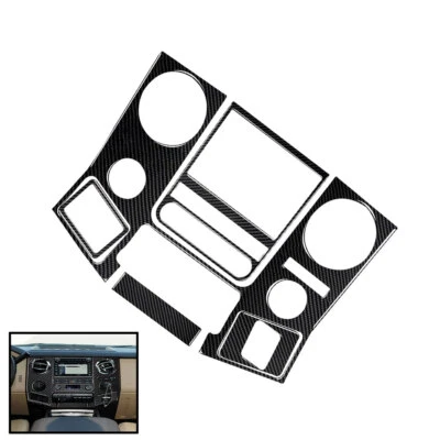 Adhesivo para molduras de marco de consola central de fibra de carbono de coche para Ford F-650/750 2011-2013 Foto 1 de 4