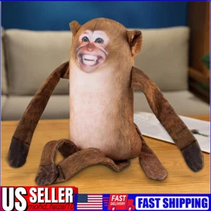 Soft Cute Monkey Stuffed Animal Mouth Open Monkey Plush Doll for Kids Girls Boys - Picture 1 of 10