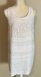 Trelise Cooper Sienna Dress Winter White /Silk Sequin Embellished Sz 10 - Picture 1 of 14