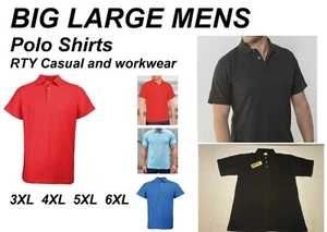 Polo GRANDE para hombre RTY RT01 ropa de trabajo pesada ropa de trabajo 3XL 4XL 5XL 6XL - Imagen 1 de 7