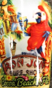Ron Jon Surf Shop Coca Beach Florida Vivid Shot Glass USA 2,5" Tiki Bird - Foto 1 di 5
