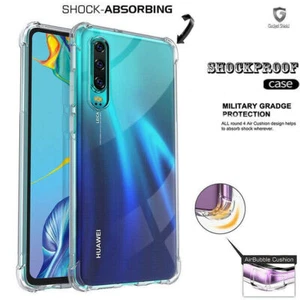Shockproof Clear Silicone Gel Case Cover For Huawei P40 P30 P20 Pro Lite Mate 20 - Picture 1 of 8