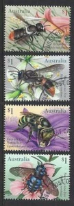 AUSTRALIA 2019 NATIVE BEES SET 4 FINE USED - Picture 1 of 1