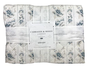 Colchas y Rosas QUEEN Edredón India Rosa Azul Gris Floral Algodón Ropa de Cama - Imagen 1 de 21