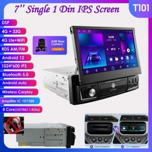 1 DIN 7" Autoradio Android mit GPS Nav 4G LTE USB Bluetooth DAB+ FM AM RDS +Kam - Bild 1 von 24