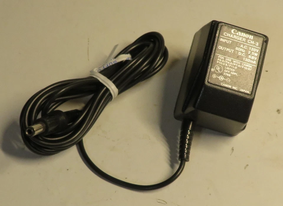 Genuine Canon Charger CH-3 Battery Charger 120V 2.5W 5.8V 130 mA For P10-D P5-D - Image 1 of 4