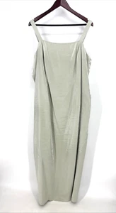 🤍 ALEX EVENINGS Platinum Metallic Shimmer Taffeta Sleeveless Maxi Gown 20W NICE - Picture 1 of 12