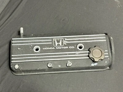 Cubierta de válvula Honda Civic Si D15A4 1986-1987 OEM hatchback motor tapa superior moldura oe Foto 1 de 3